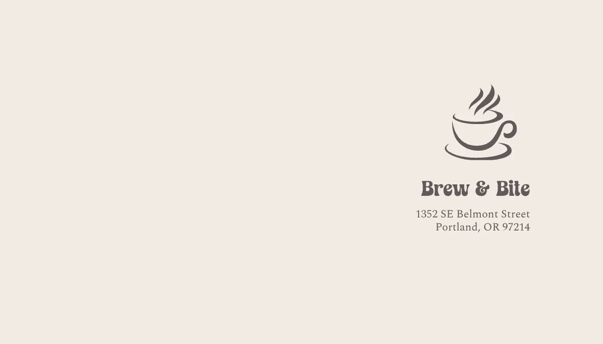 Free Catering Business Card for Coffee Template to Edit Online