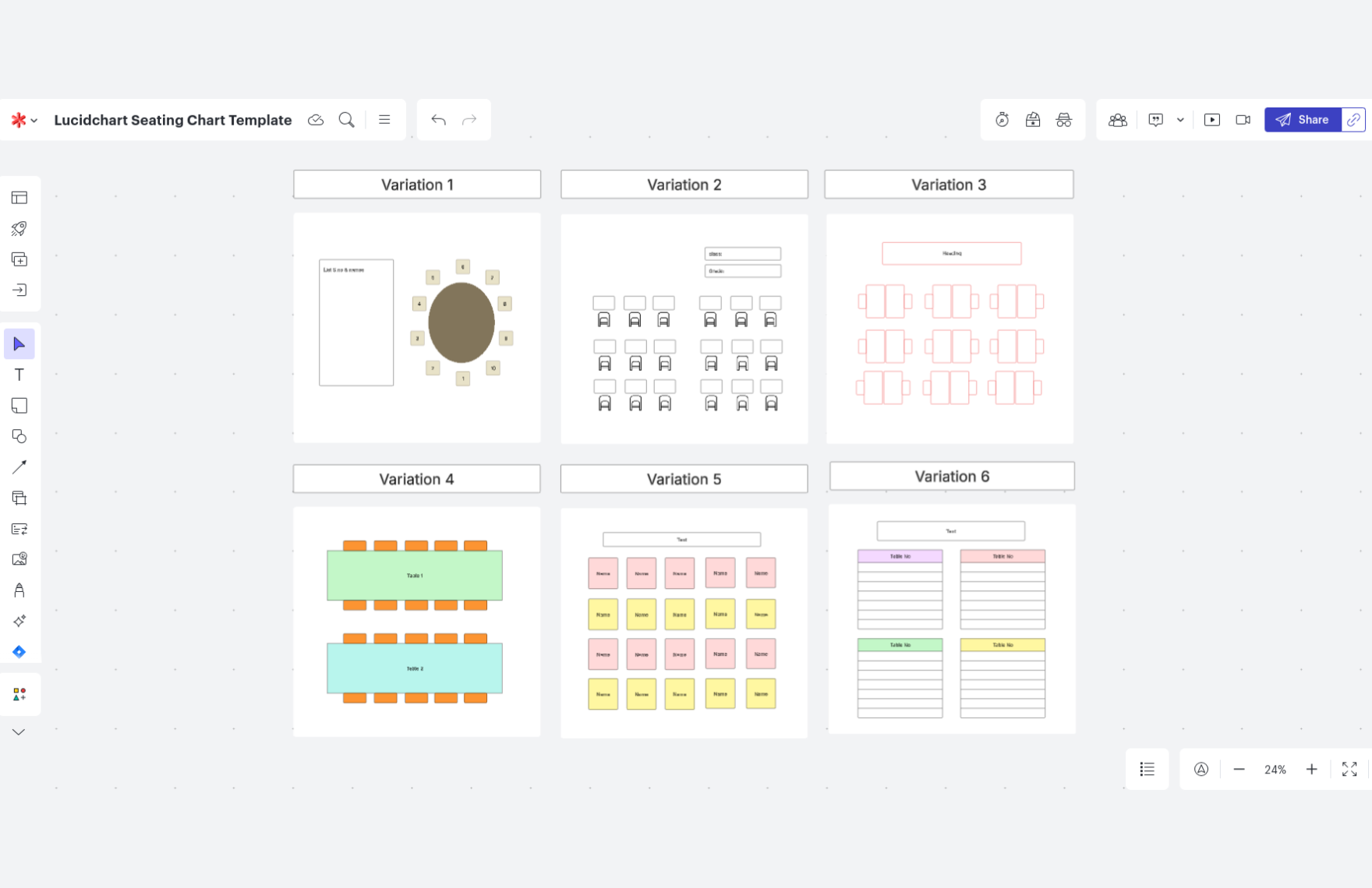 Free Seating Chart Template
