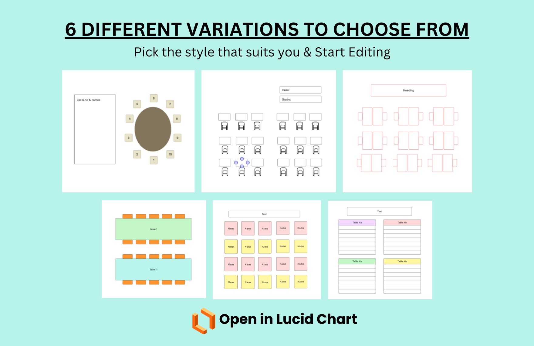 Free Seating Chart Template