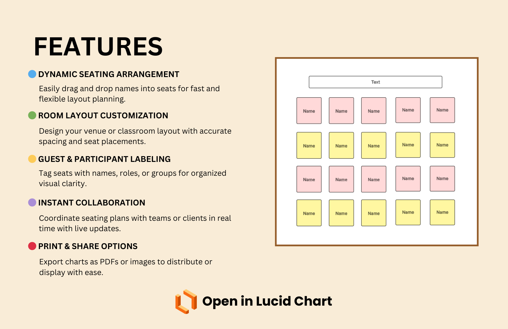 Free Seating Chart Template