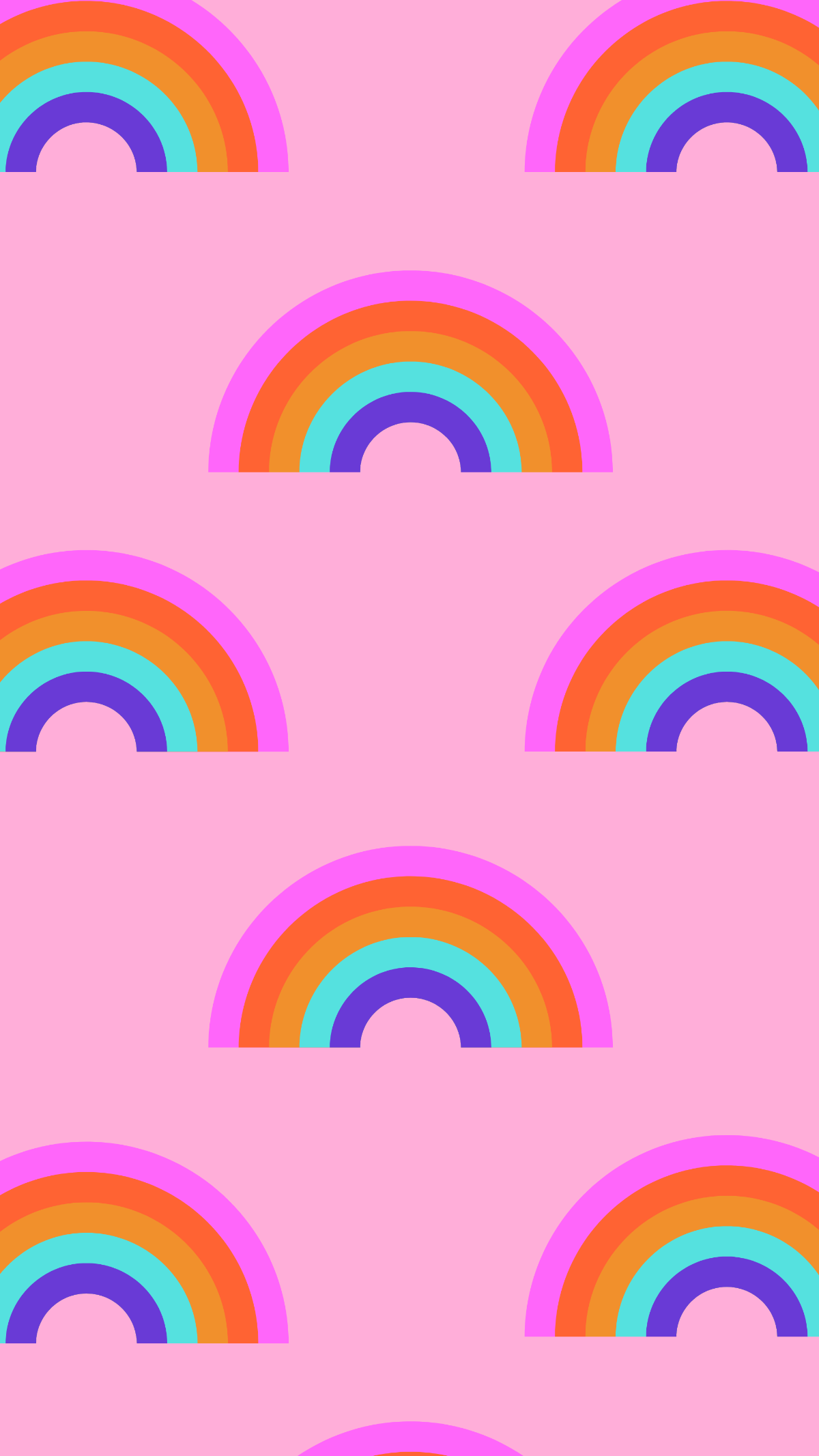 Free Rainbow Preppy Wallpaper Template