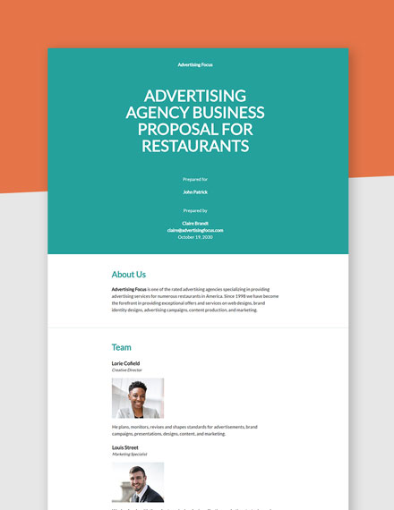 Advertising Agency Proposal Sample