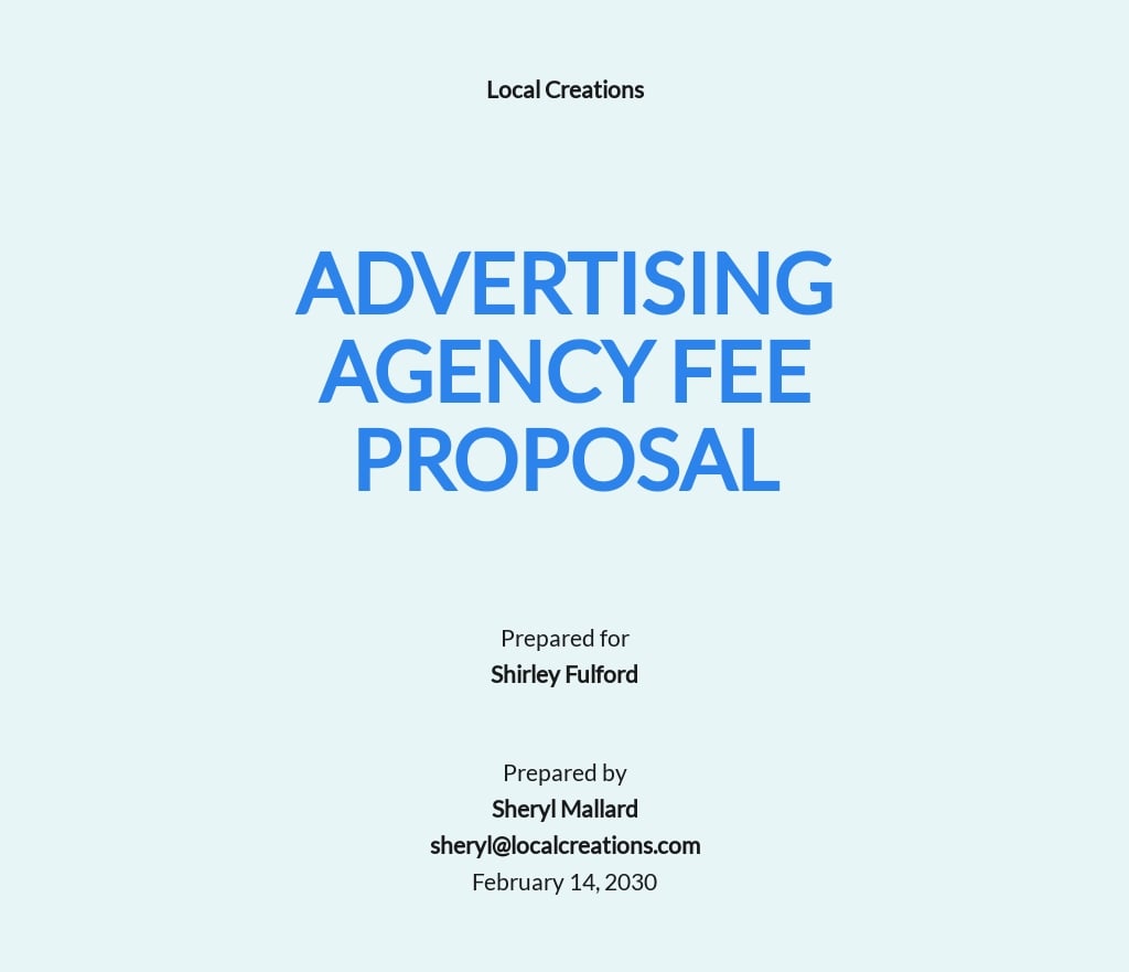 Advertising Agency Fee Proposal Template.jpe