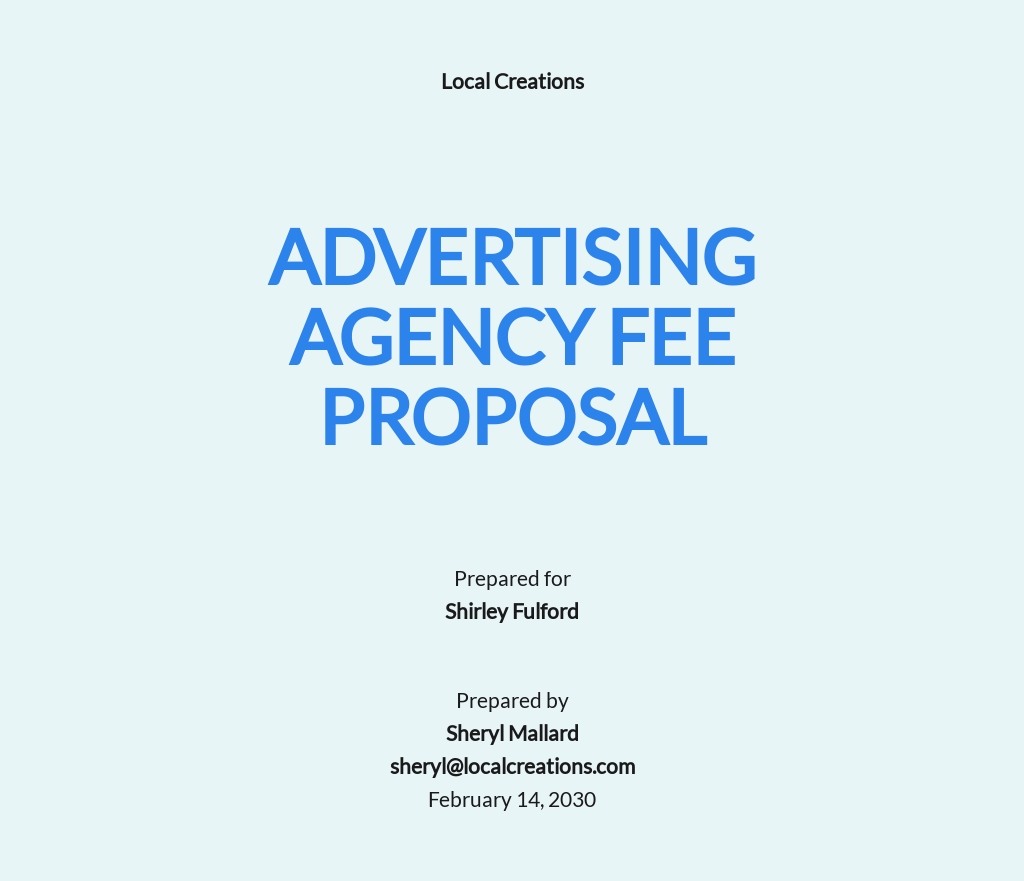 Agency Proposal Template Free PDF Google Docs Word Apple Pages