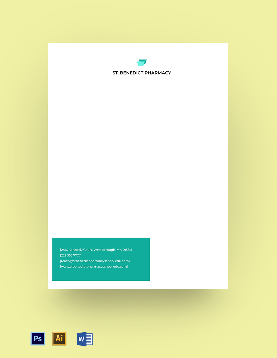 Free Pharmacy Letterhead Design - Illustrator | Template.net