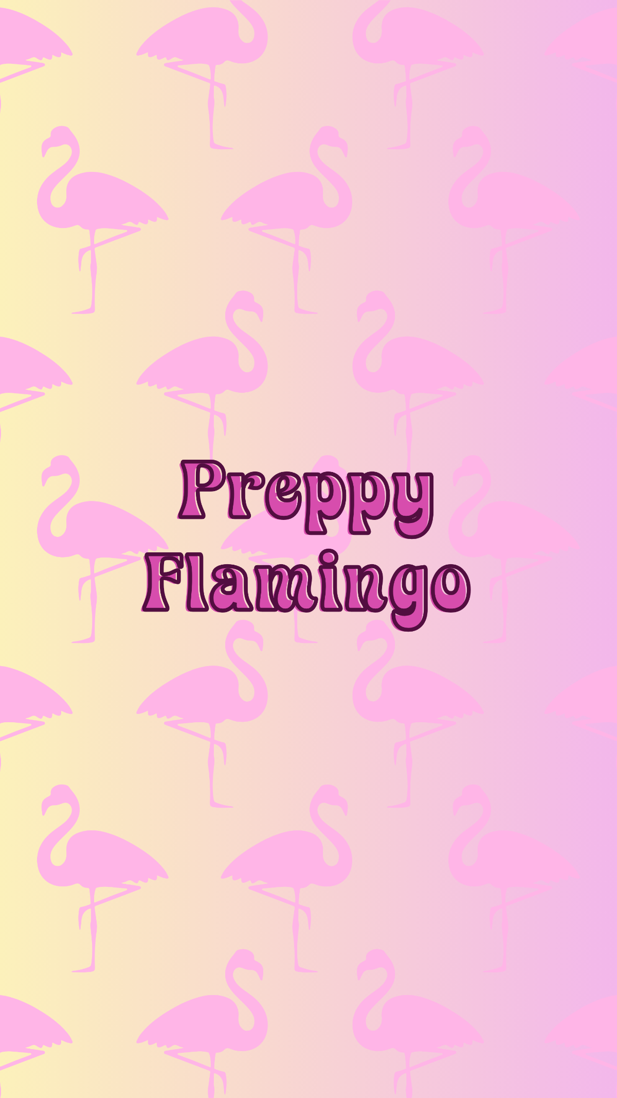 Free Preppy Flamingo Wallpaper Template