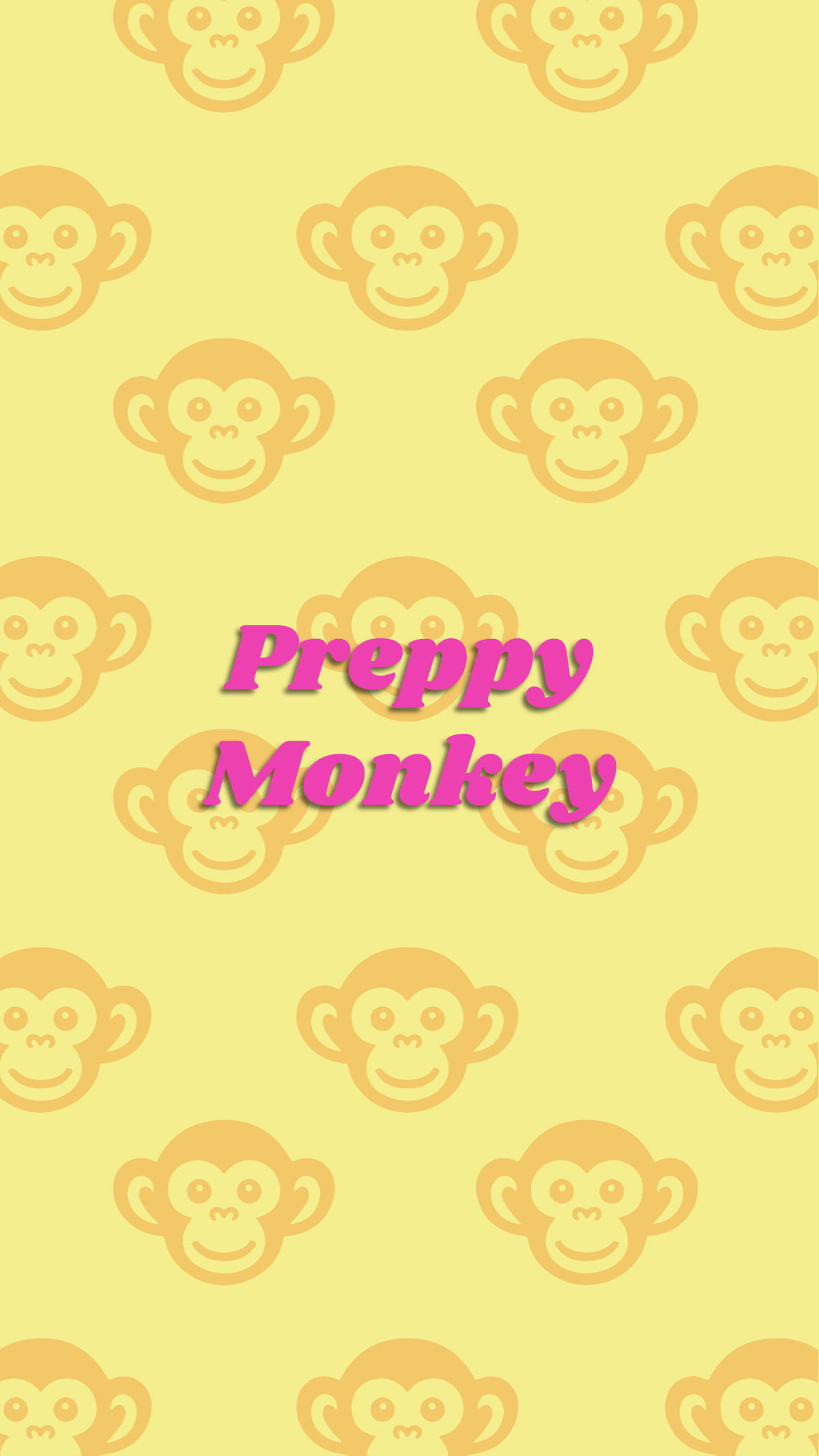 Free Preppy Monkey Wallpaper Template