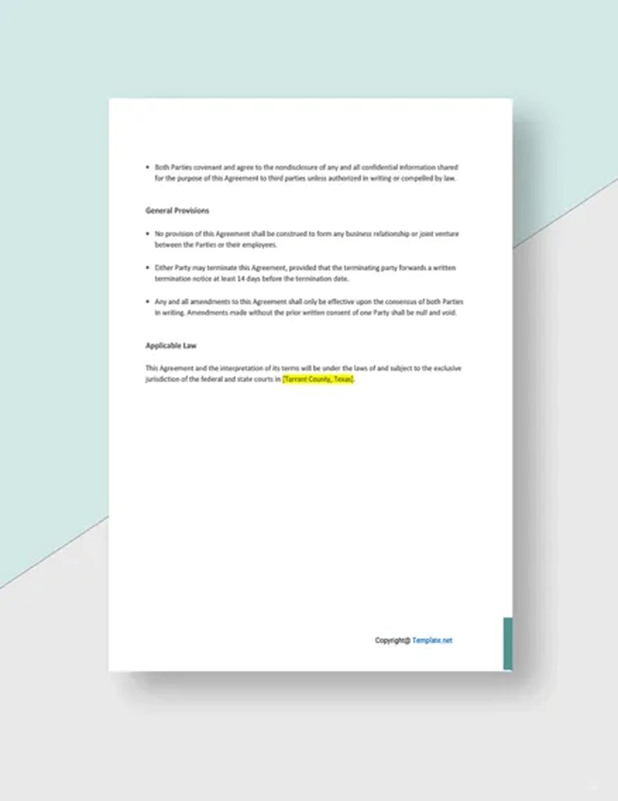 Simple Advertising Agency Agreement Template