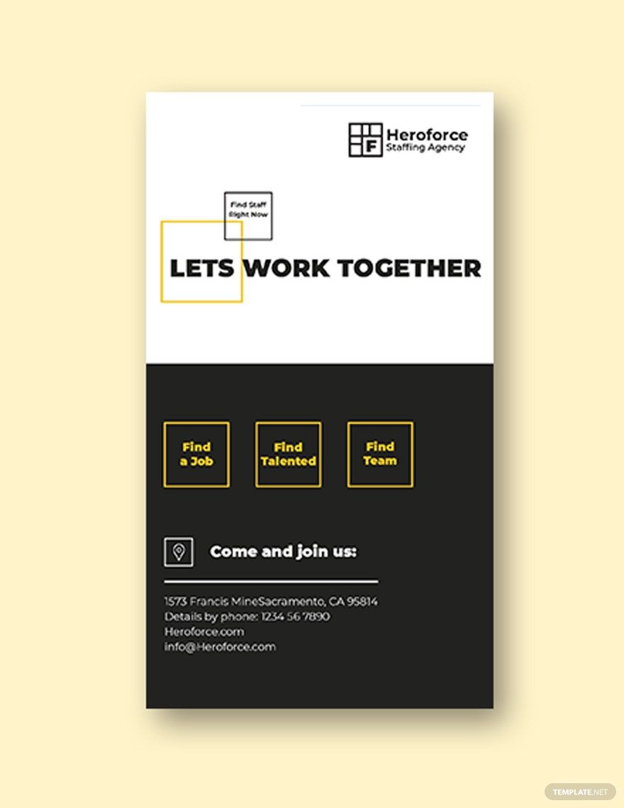 Staffing Agency Instagram Story Template in PSD