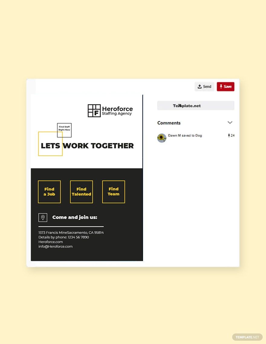 Staffing Agency Pinterest Pin Template in PSD
