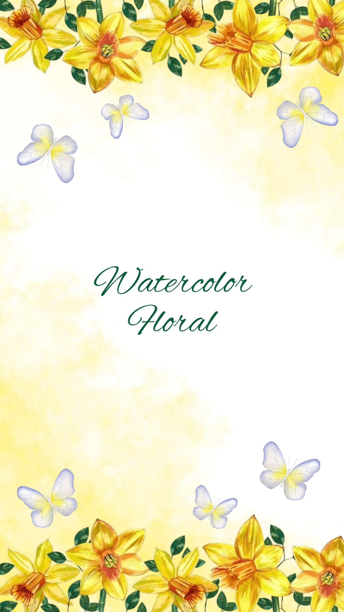 Watercolor Floral Border Watercolor Floral Border
