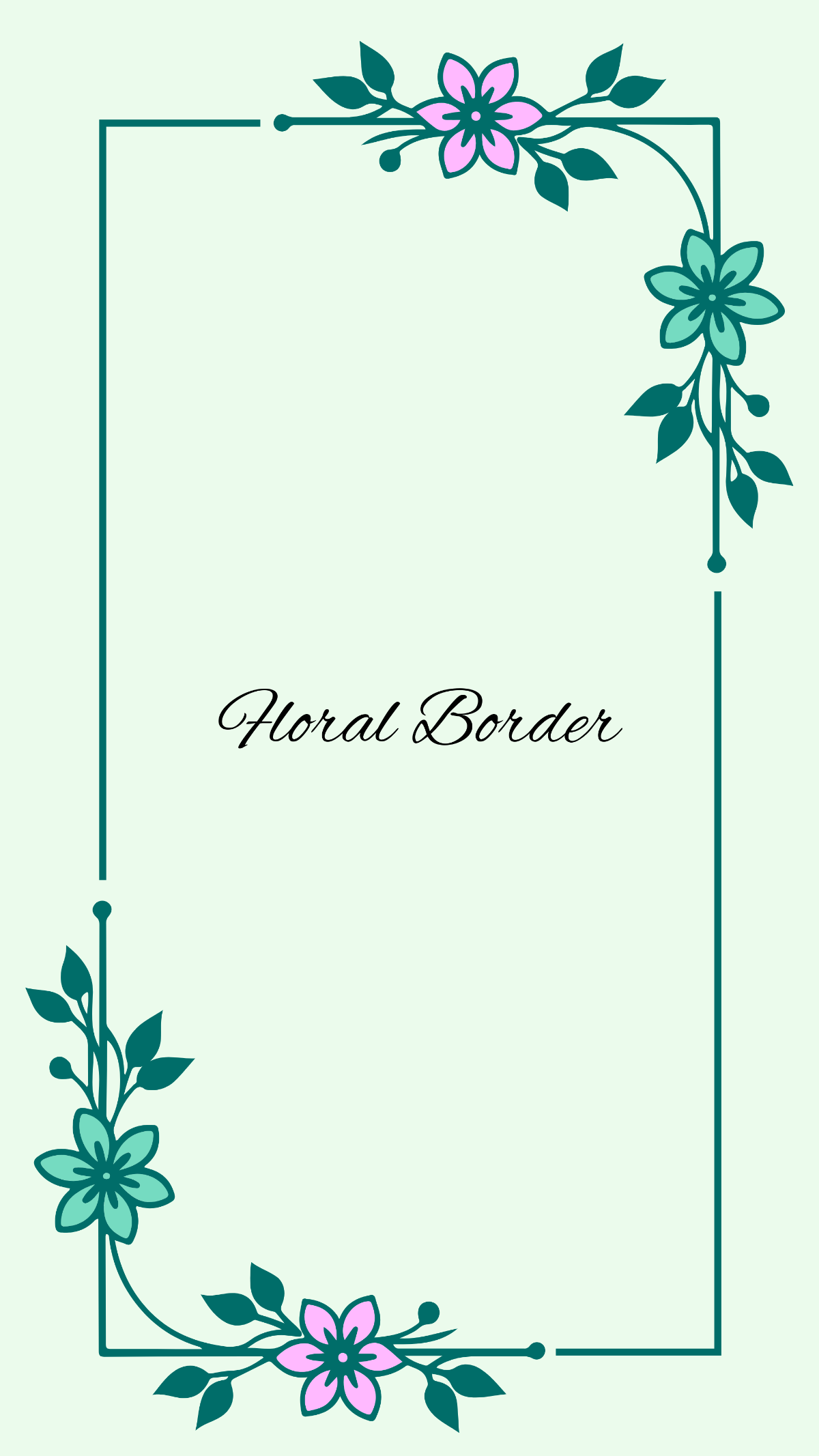 Floral Border SVG