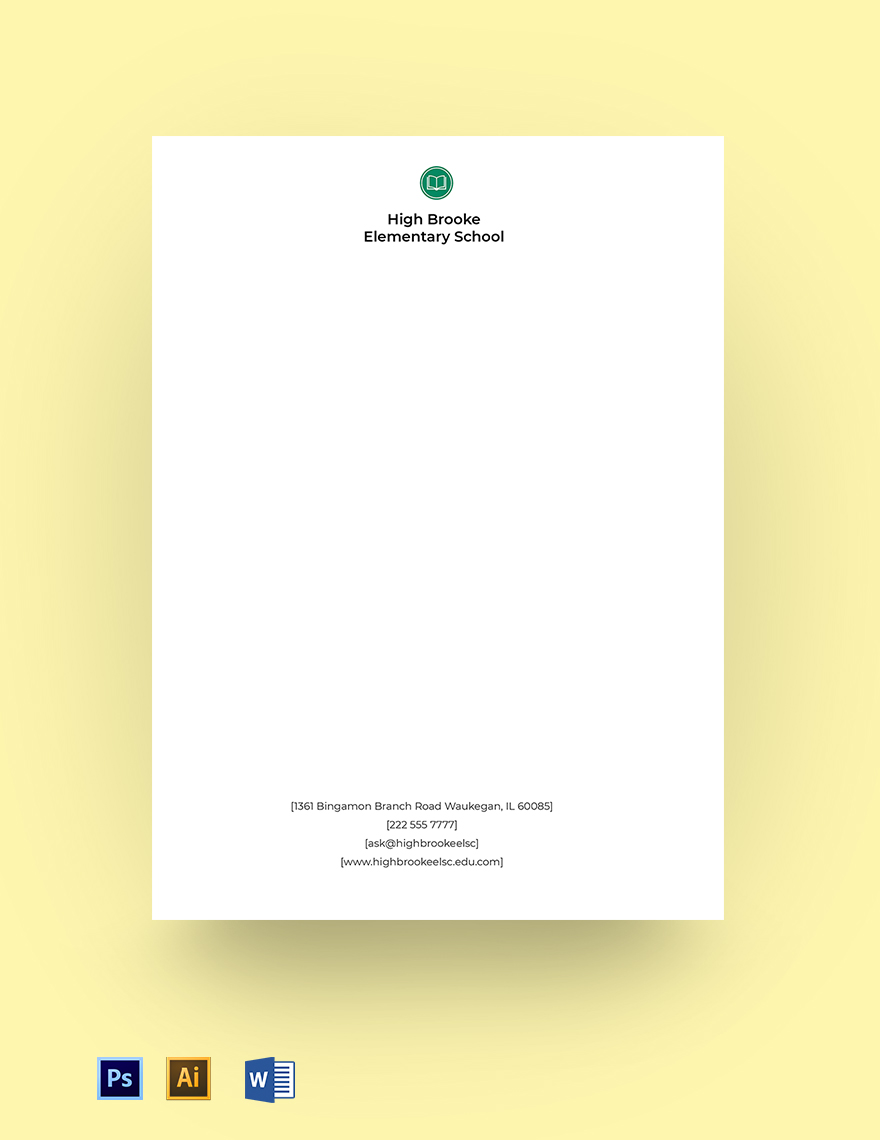 Education School Letterhead Template - Google Docs, Word | Template.net