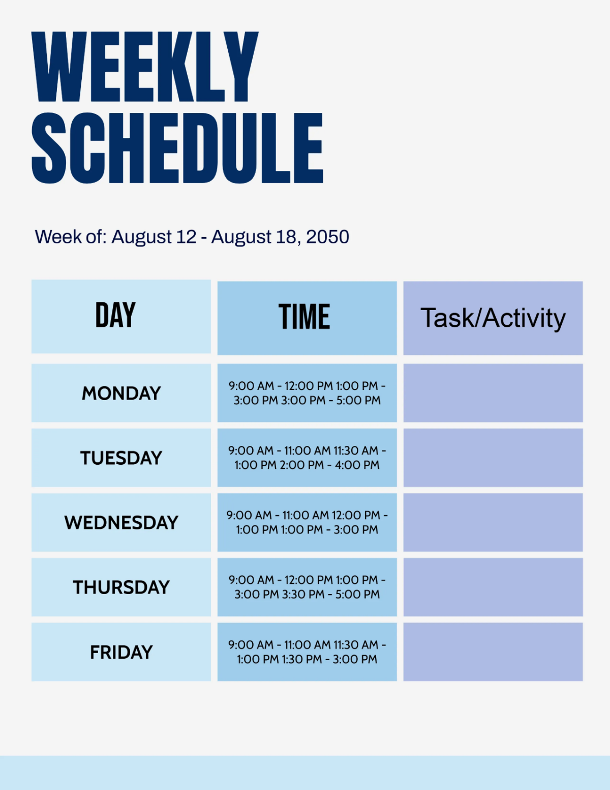 Free Driver Schedule Template To Edit Online Free Driver Schedule Template To Edit Online