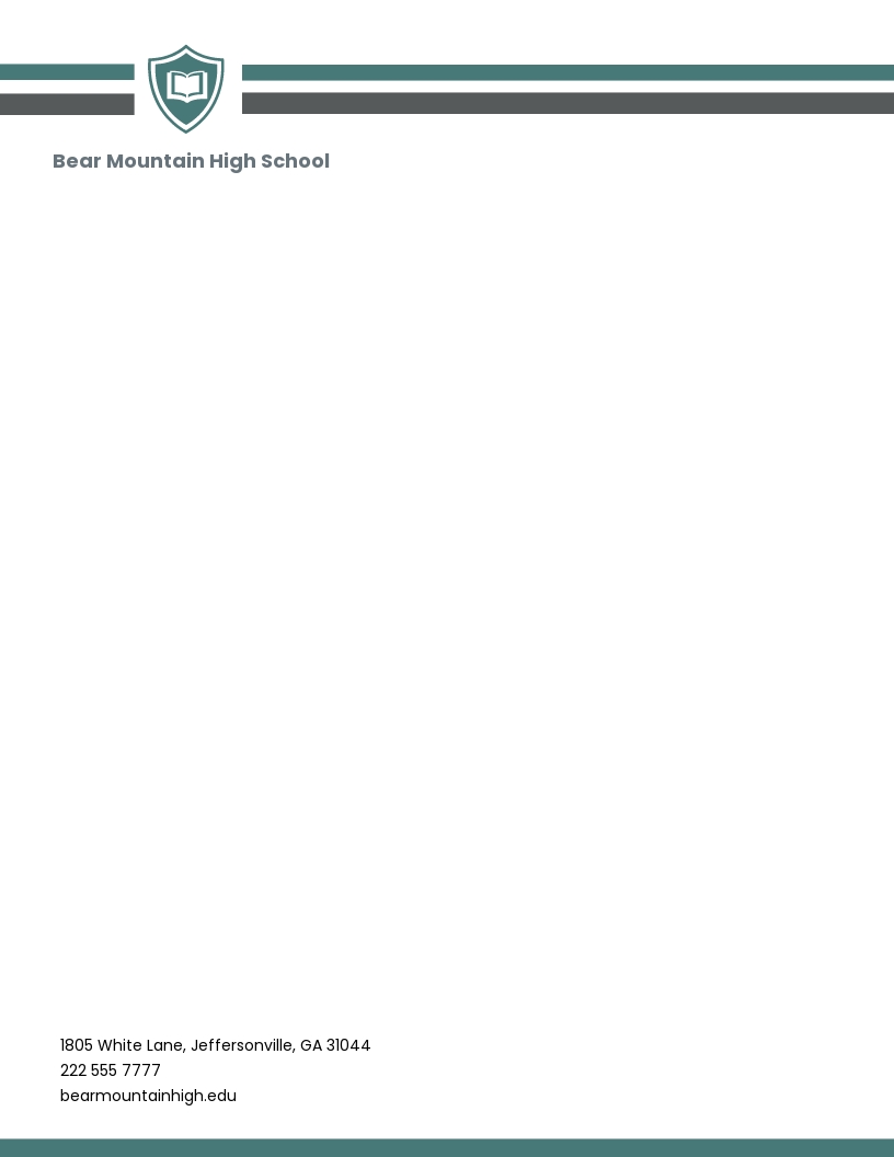 School Letterhead Template Free JPG Illustrator InDesign Word Apple Pages PSD Publisher 