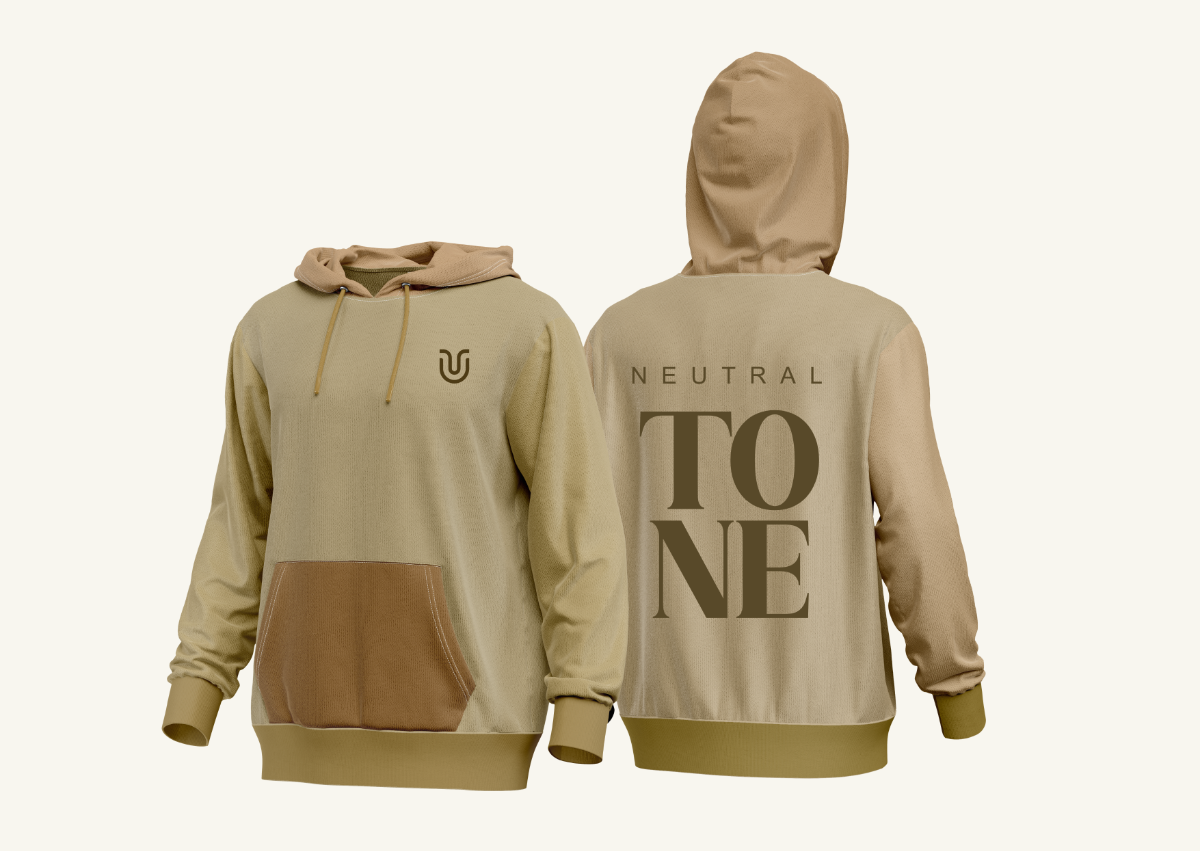 Beige Hoodie Mockup Template