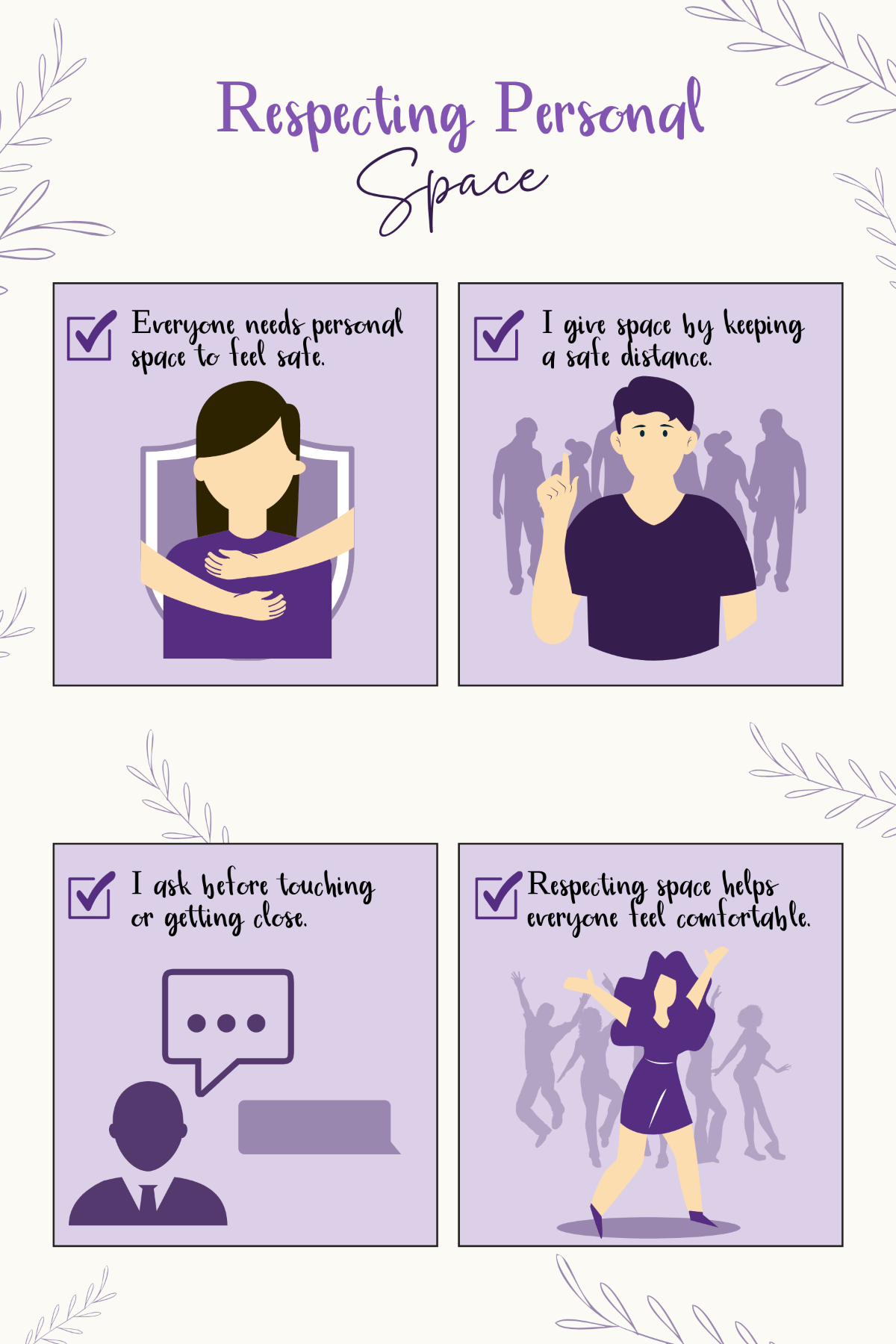 Free Personal Space Social Story Template