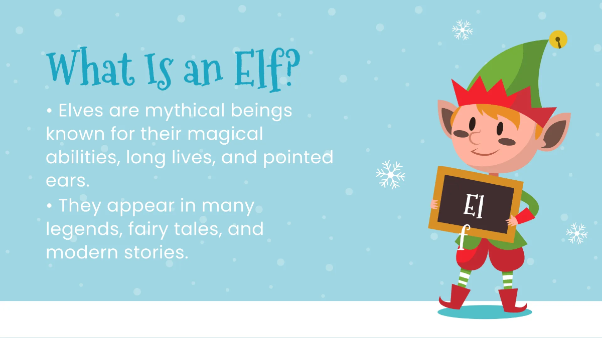 Free Elf Presentation Template to Edit Online