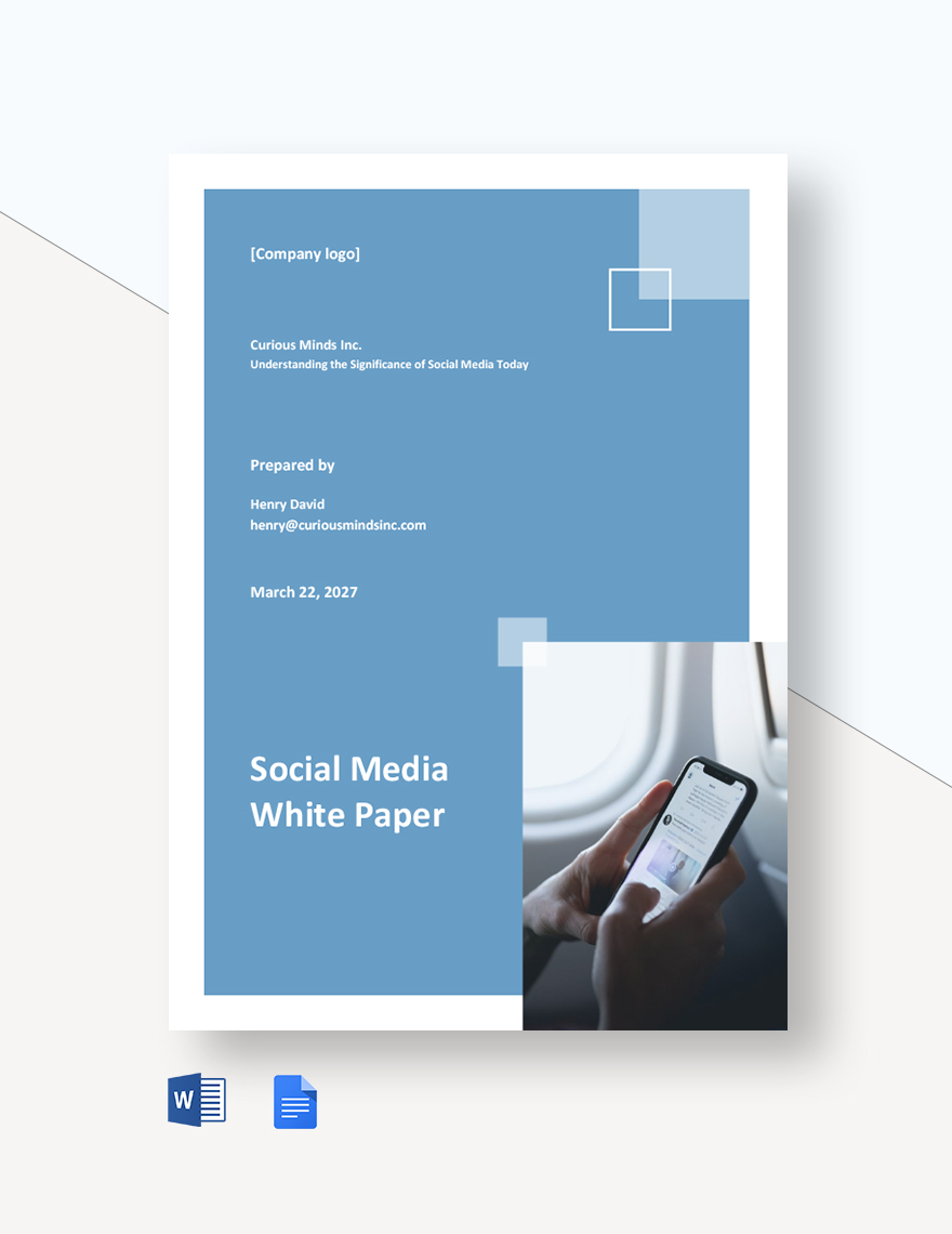 Sample Social Media White Paper Template