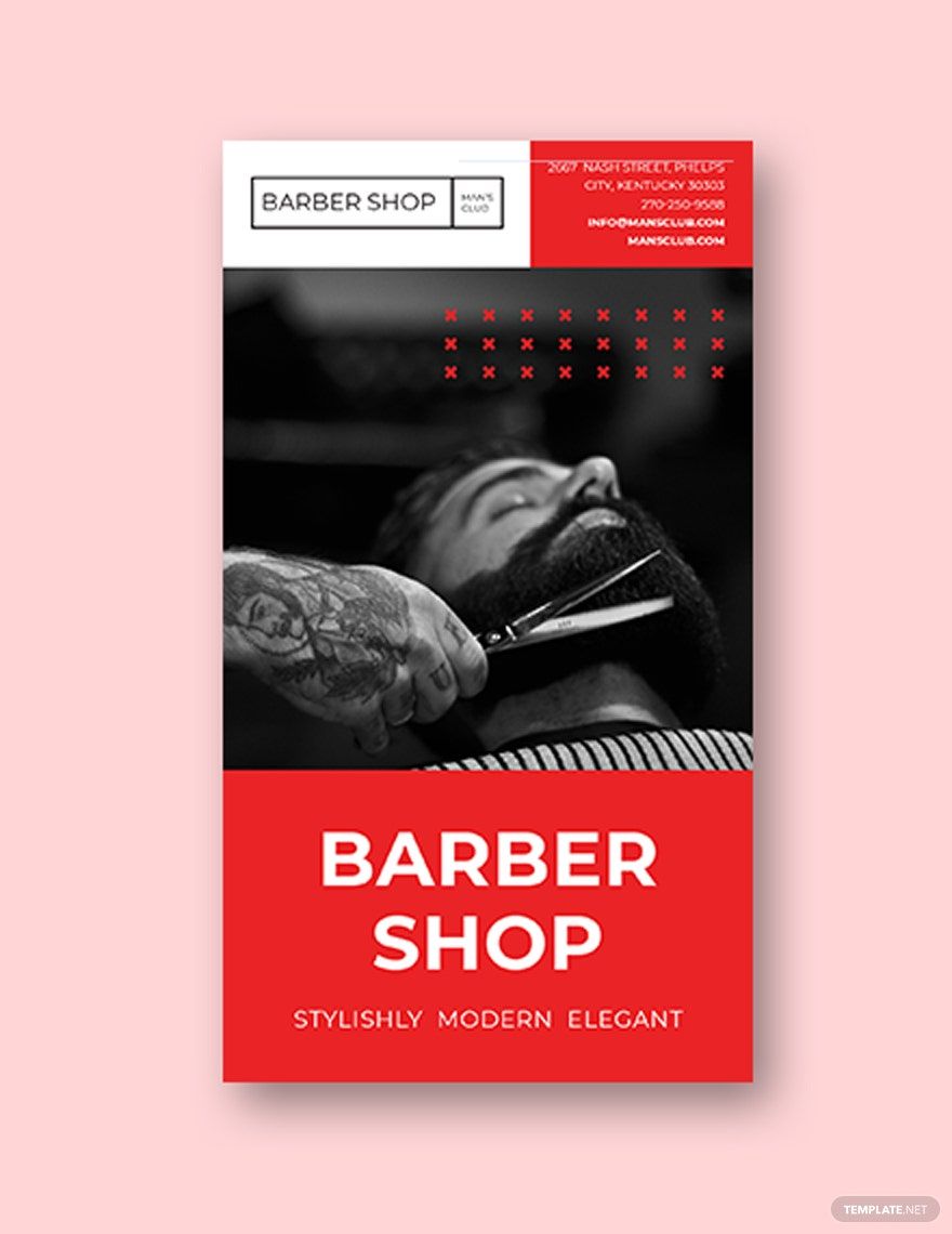 Free Barbershop Instagram Story Template in PSD