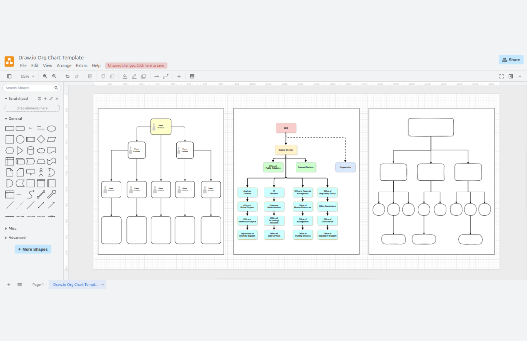 Free Organizational Chart Template
