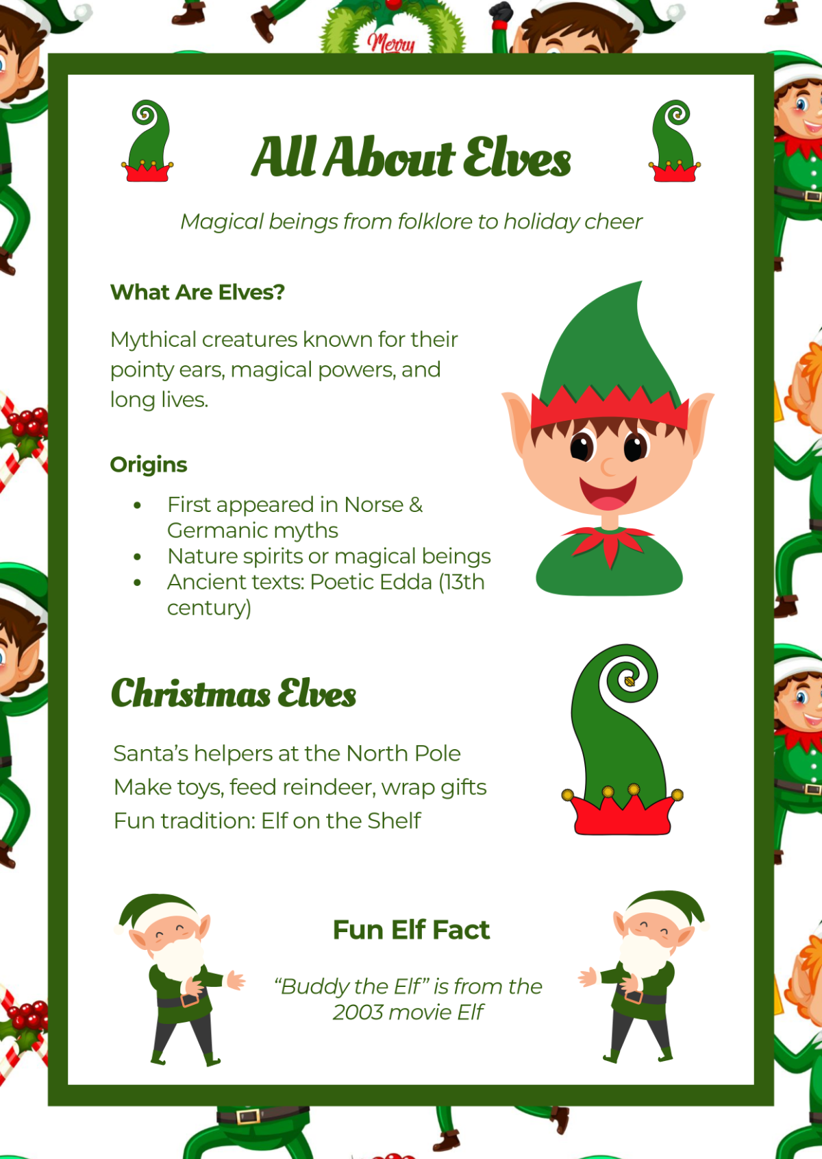 Free Elf Infographic Template to Edit Online