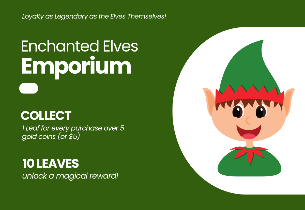 Elf Loyalty Card Template