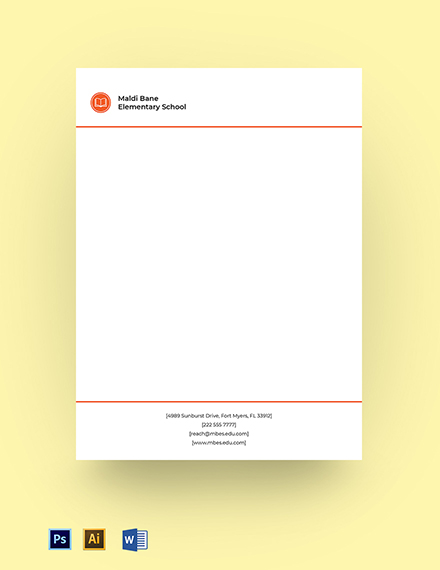 School Letterhead Examples