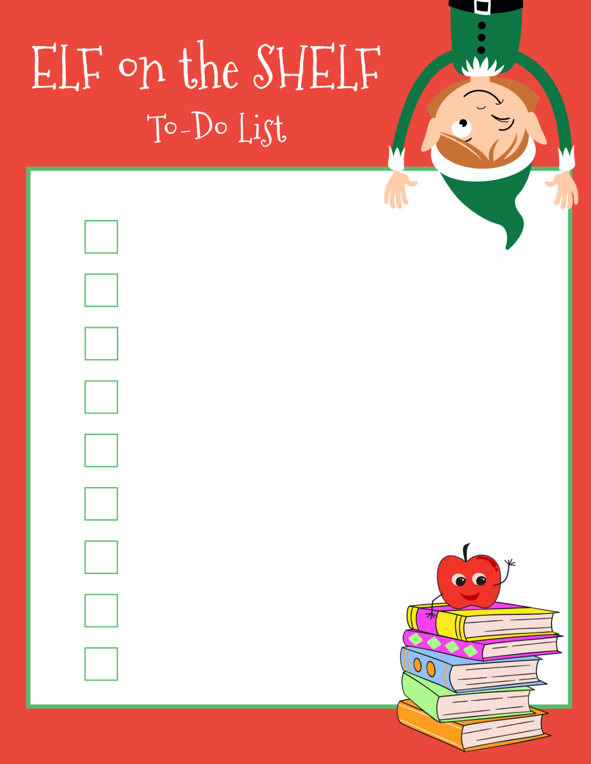 Free Elf To-Do List Template to Edit Online