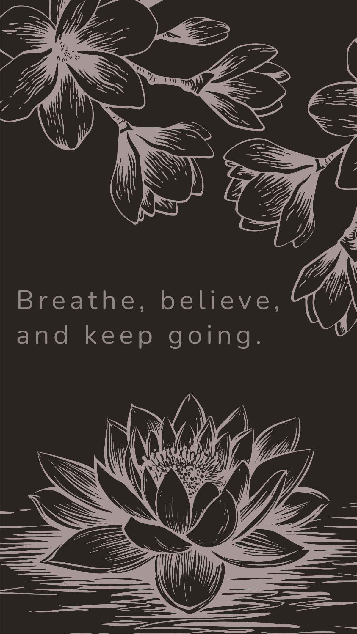 Free Dark Floral Wallpaper to Edit Online