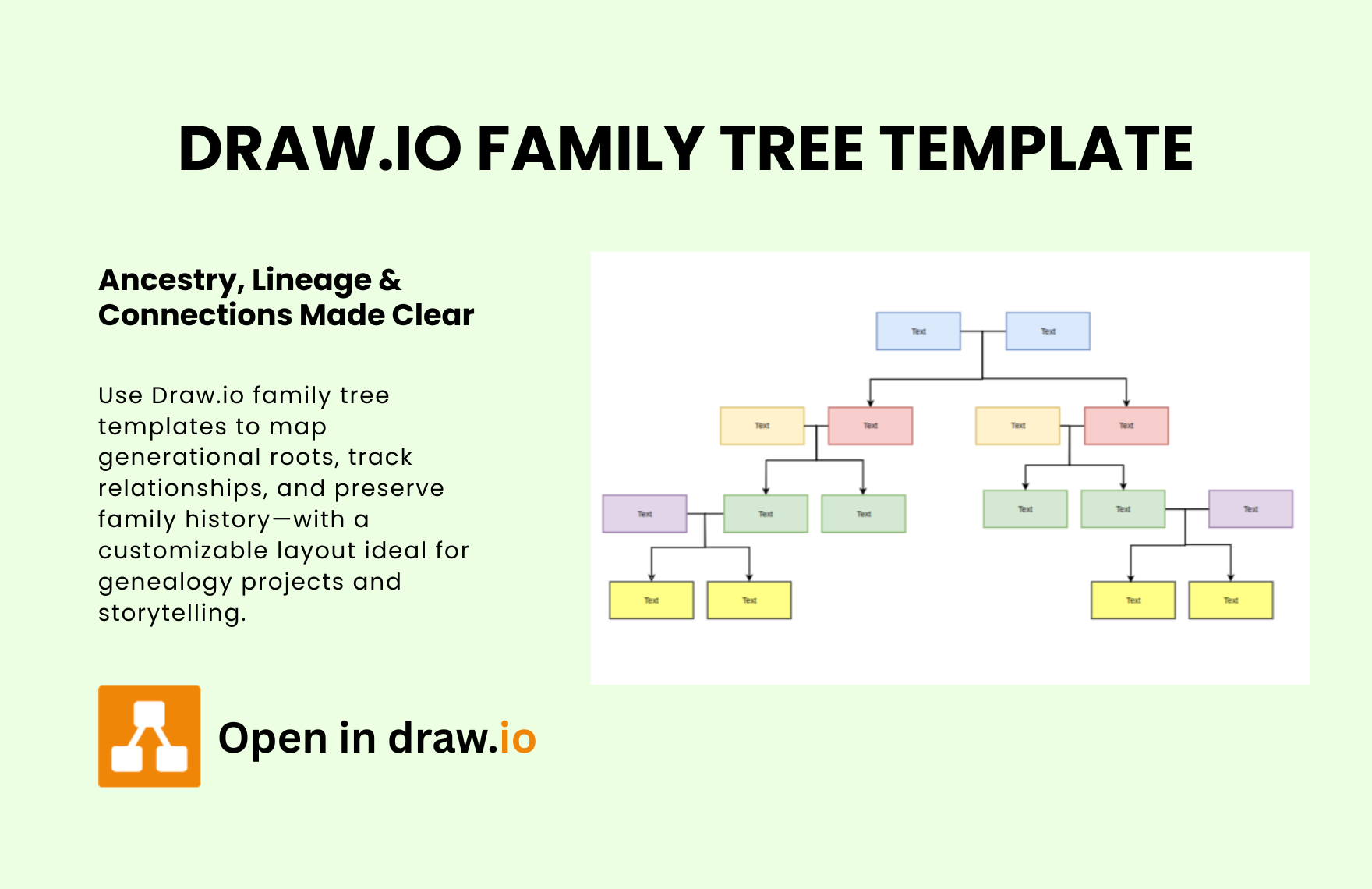 Free Family Tree Template in Draw.io to Download