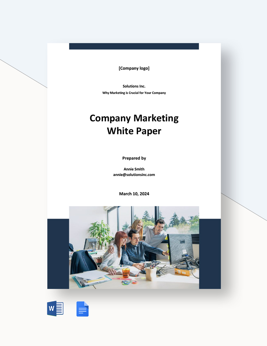 Company Marketing White Paper Template