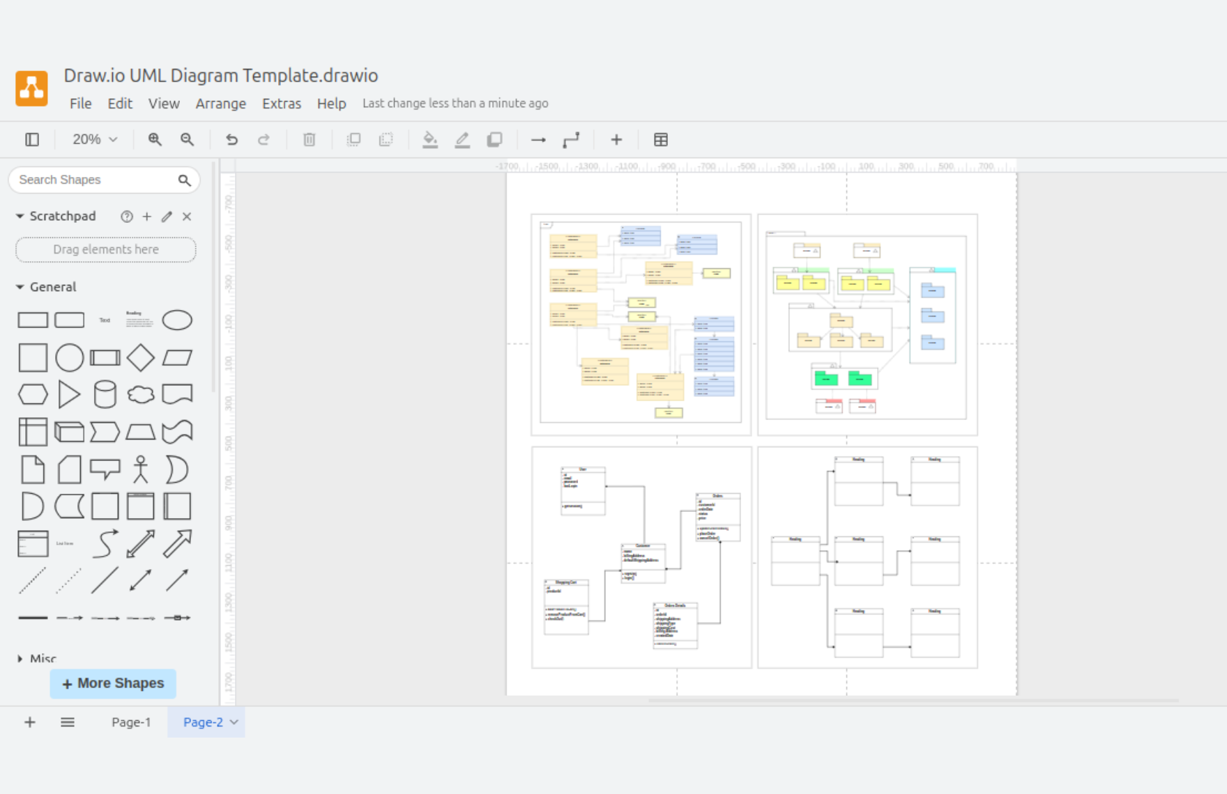 Free UML Diagram Template