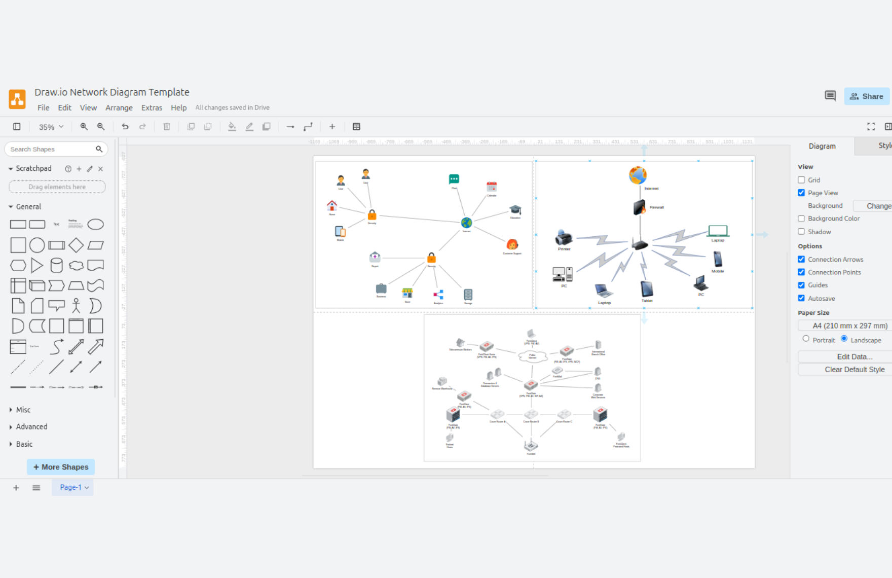 Free Network Diagram Template