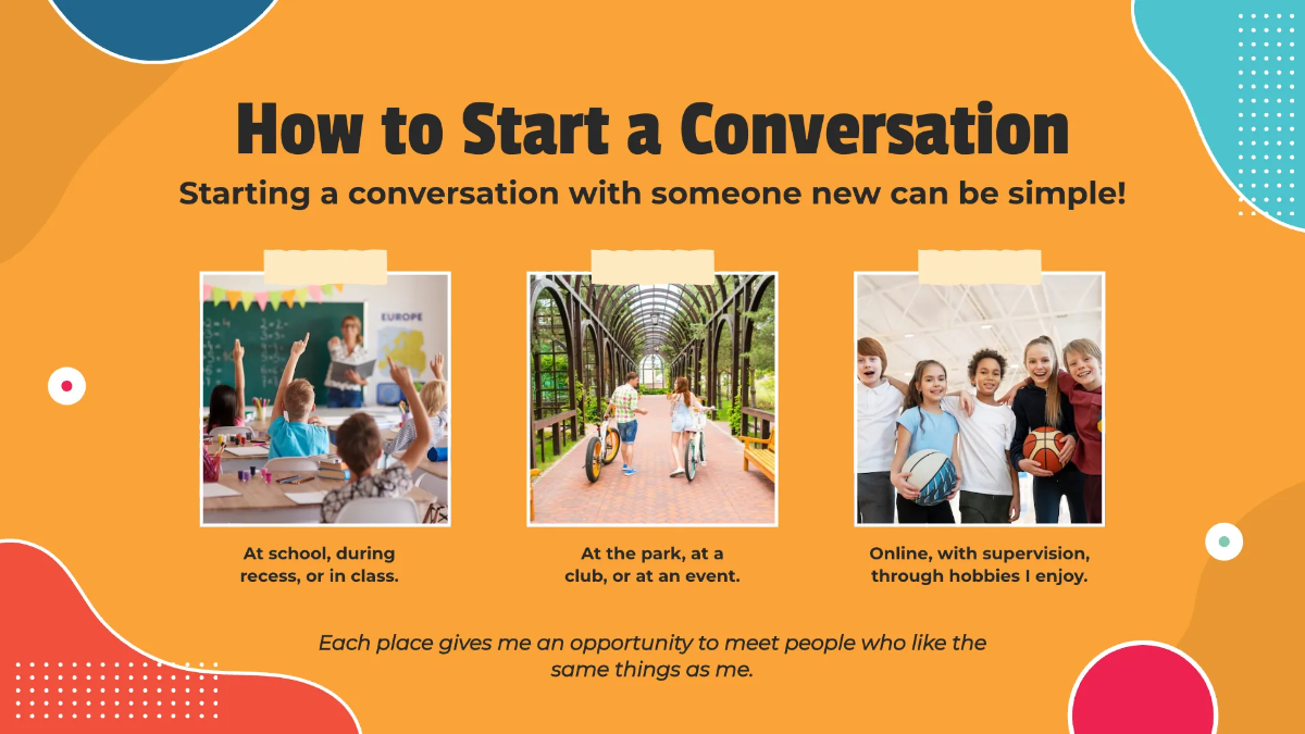 Free Social Story Presentation Template to Edit Online