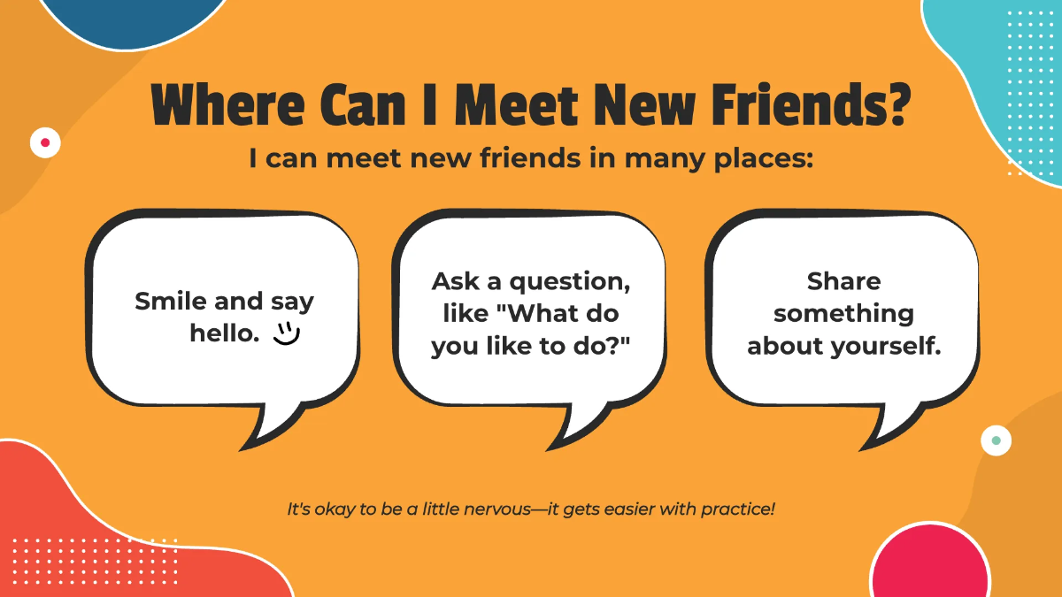 Free Social Story Presentation Template to Edit Online