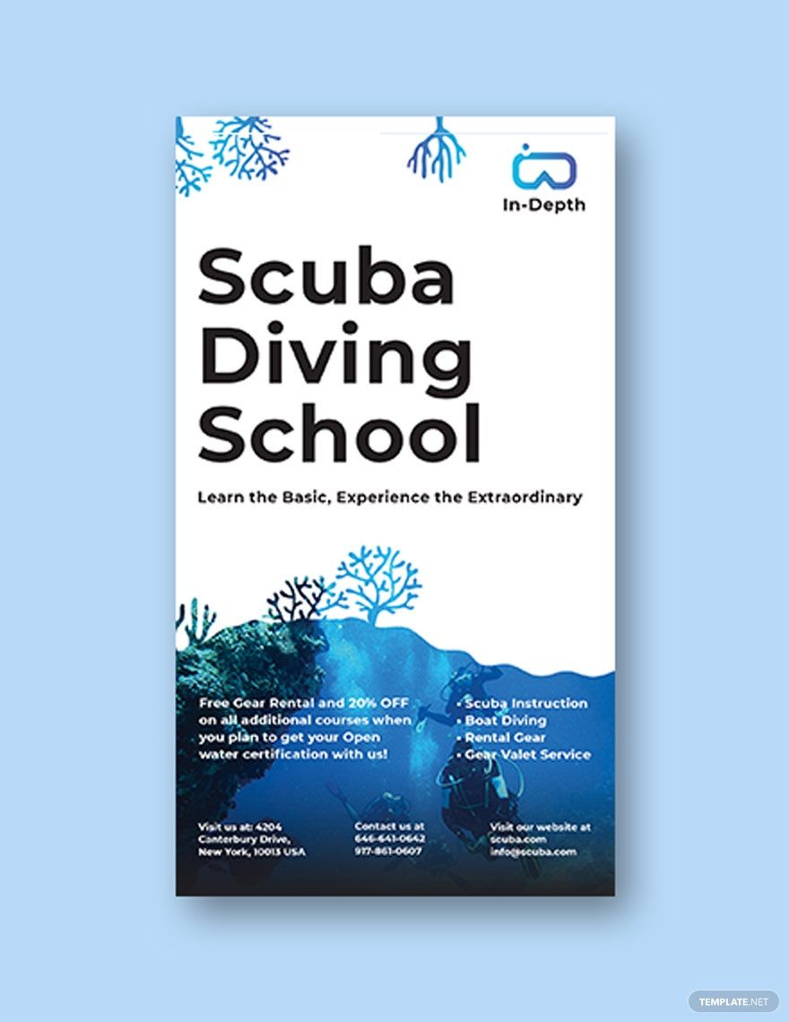 Scuba Diving School Instagram Story Template