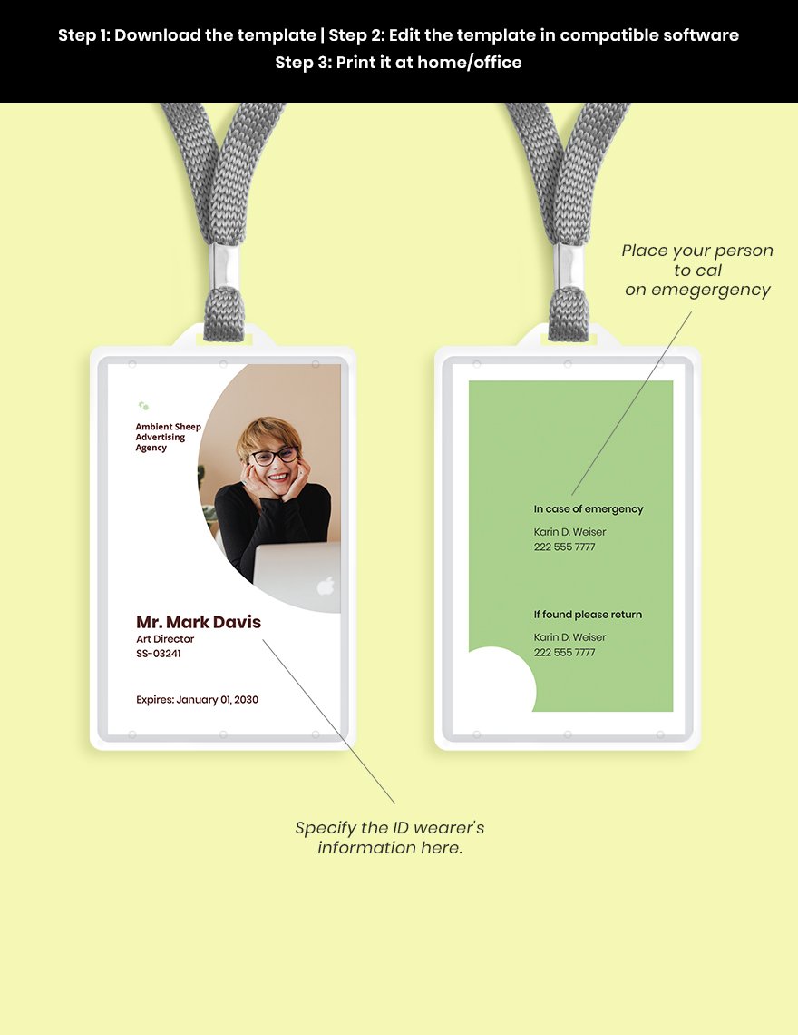 Advertising agency staff ID Snippet