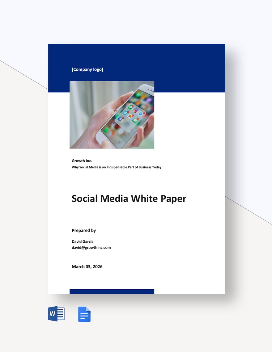 Simple Social Media White Paper Template
