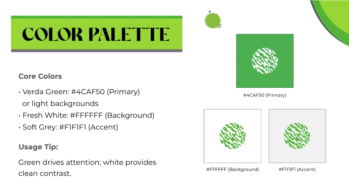 Free White and Green Brand Identity Guidelines Template to Edit Online