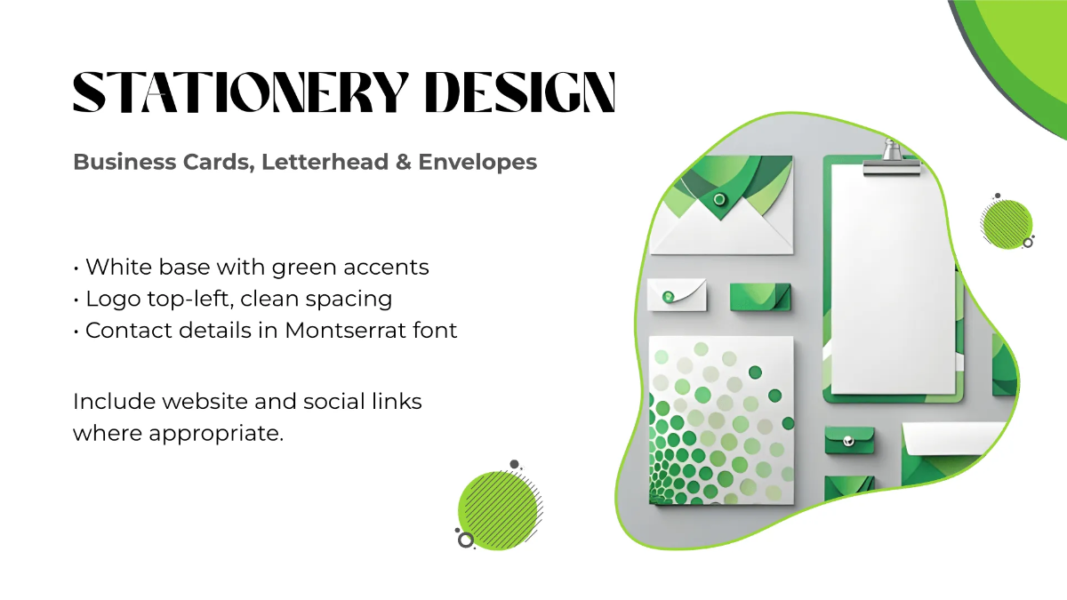 Free White and Green Brand Identity Guidelines Template to Edit Online