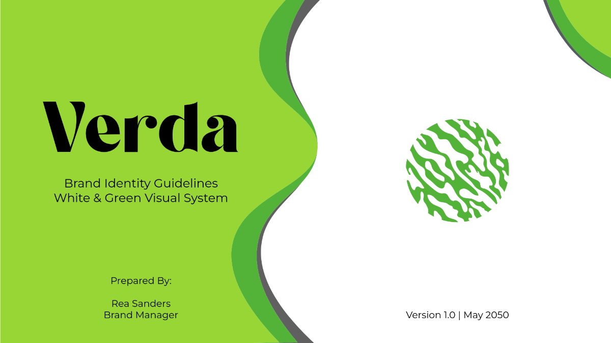 Free White and Green Brand Identity Guidelines Template to Edit Online
