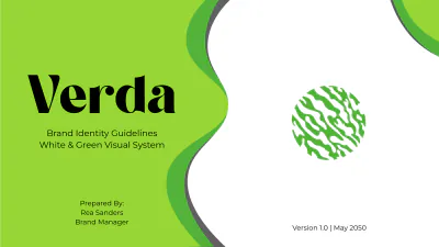 Free White and Green Brand Identity Guidelines Template to Edit Online