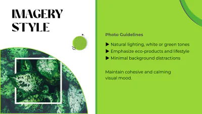 Free White and Green Brand Identity Guidelines Template to Edit Online