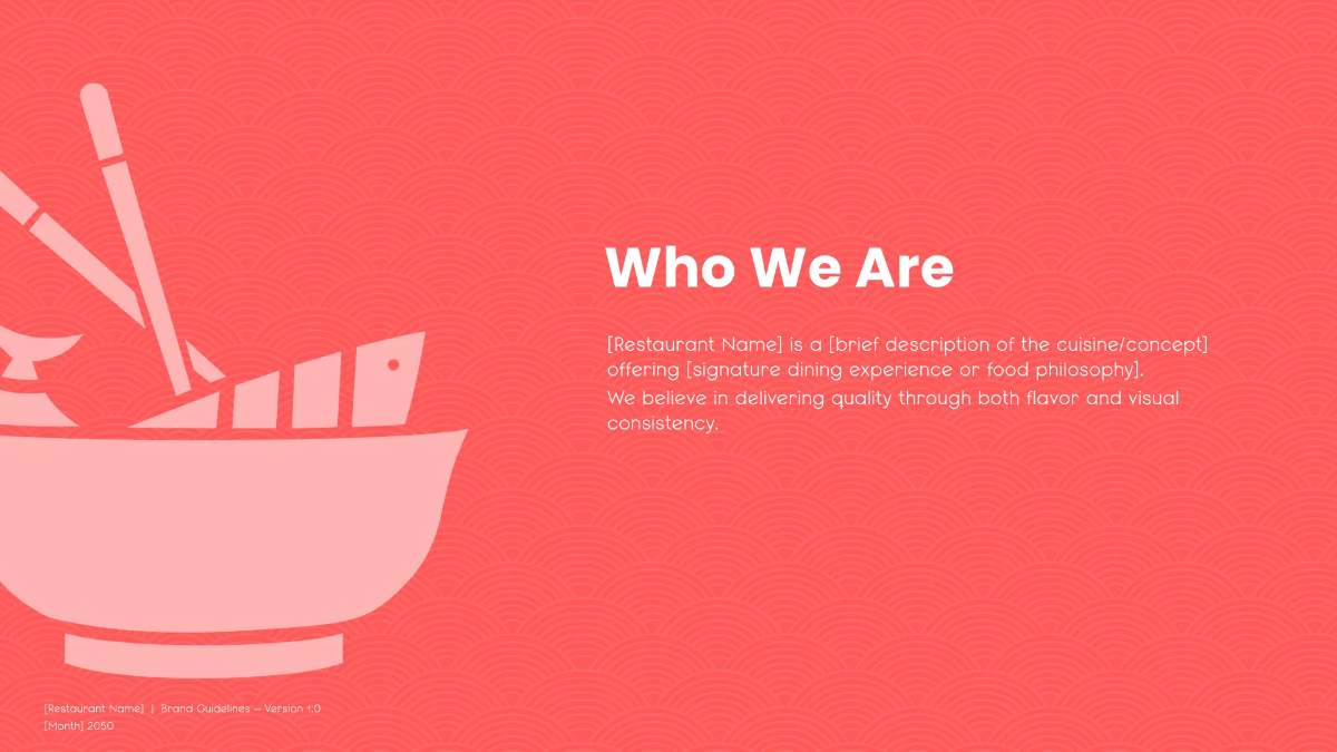 Free Blank Restaurant Brand Guidelines Template to Edit Online