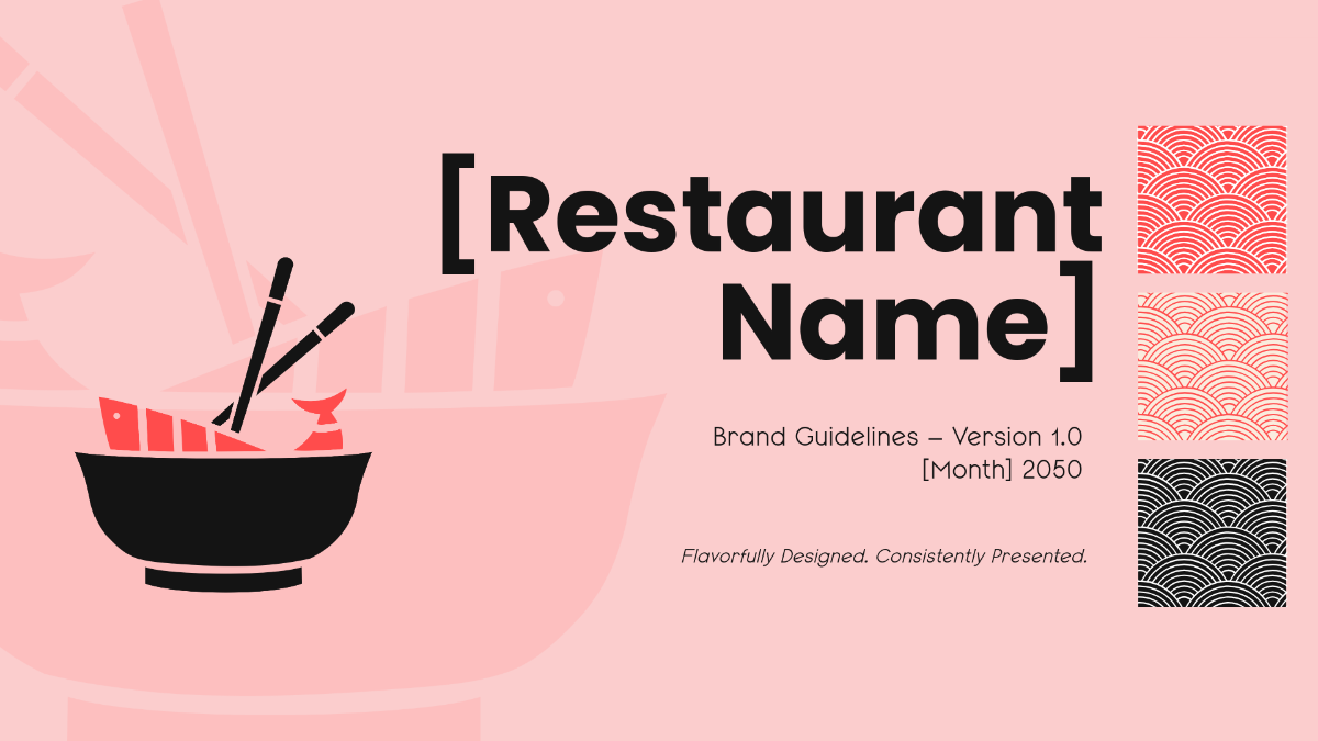 Blank Restaurant Brand Guidelines Template