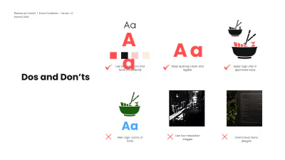 Free Blank Restaurant Brand Guidelines Template to Edit Online