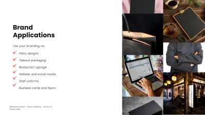 Free Blank Restaurant Brand Guidelines Template to Edit Online