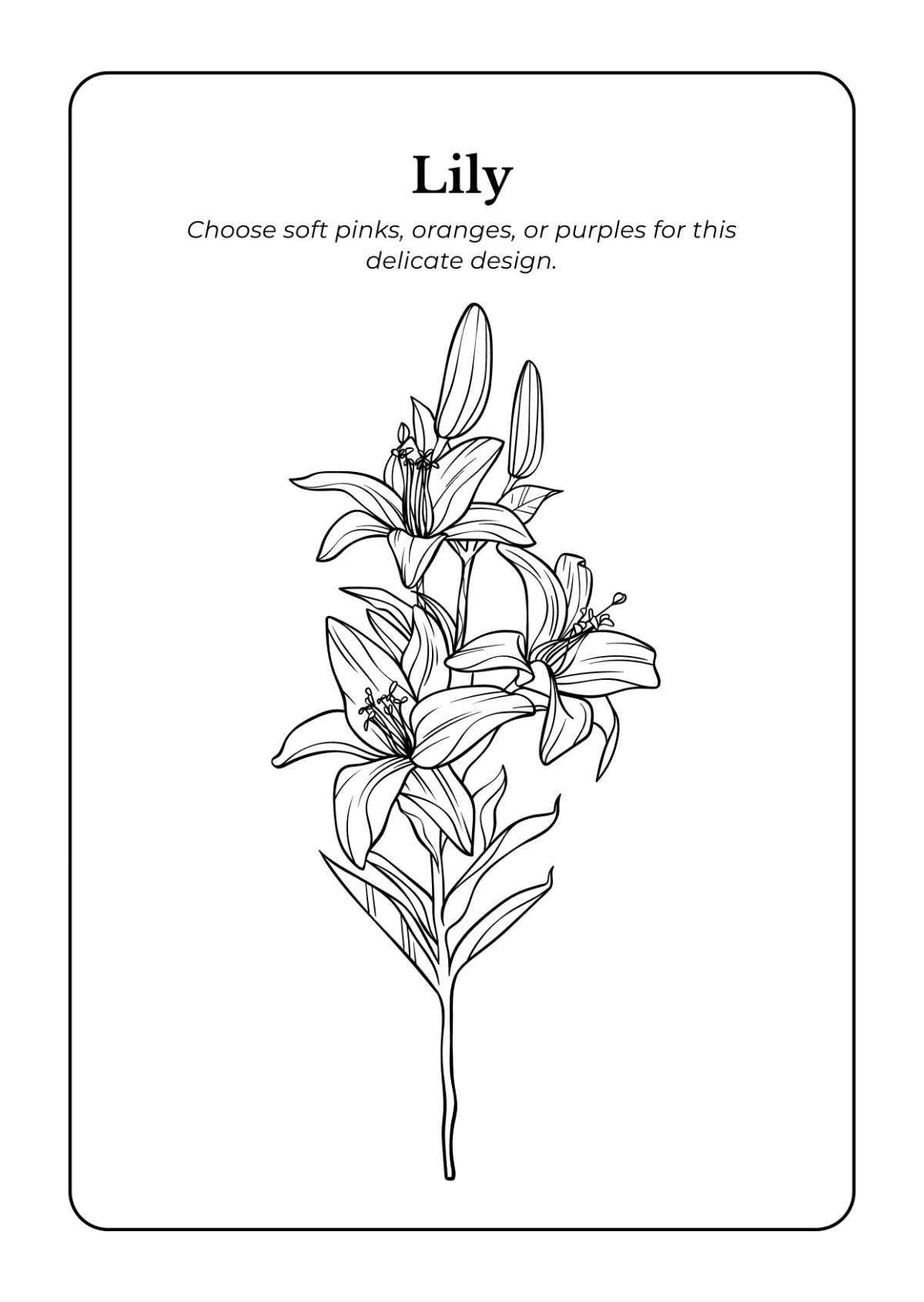 Free Flowers Coloring Book Template to Edit Online