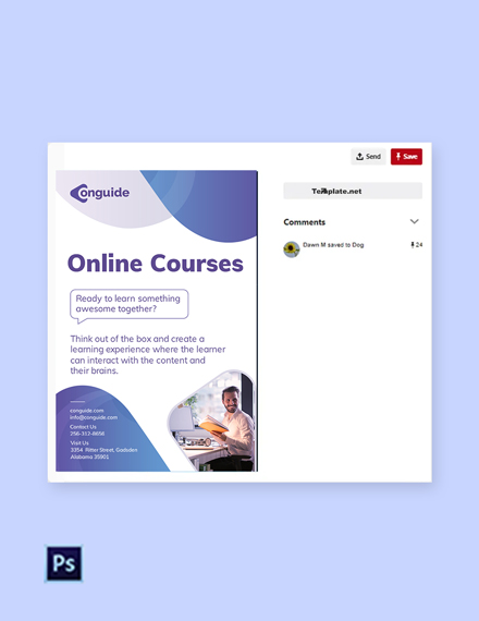Free Online Courses Pinterest Pin Template